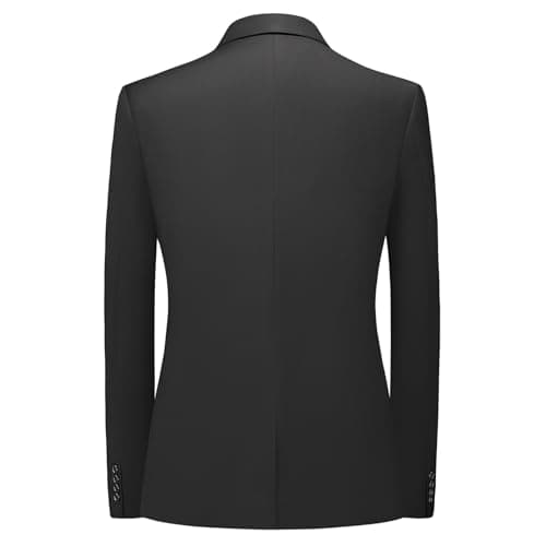 KUDMOL Men's Slim Fit One-Button Tuxedo Suit for Weddings and Proms