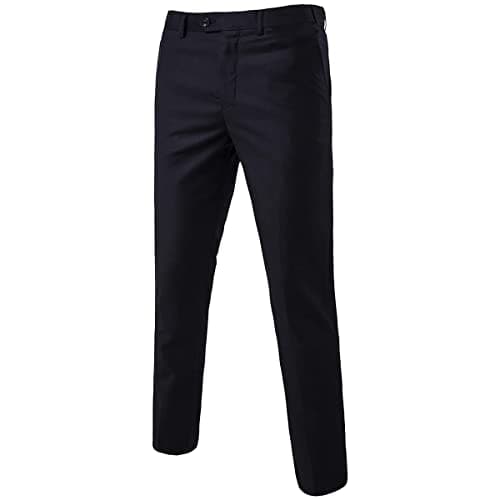 Classic Slim Fit Stretch Dress Pants for Men