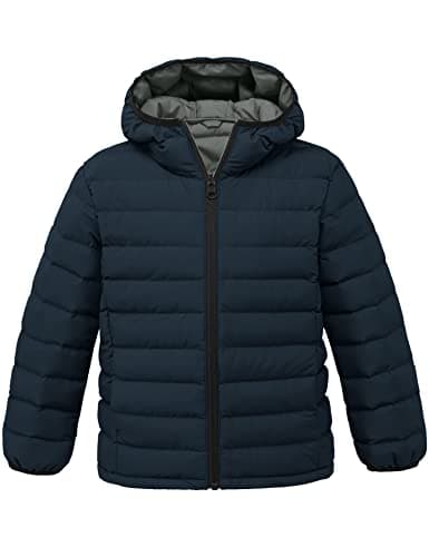 Wantdo Boys' Lightweight Winter Puffer Jacket - Waterproof & Hooded