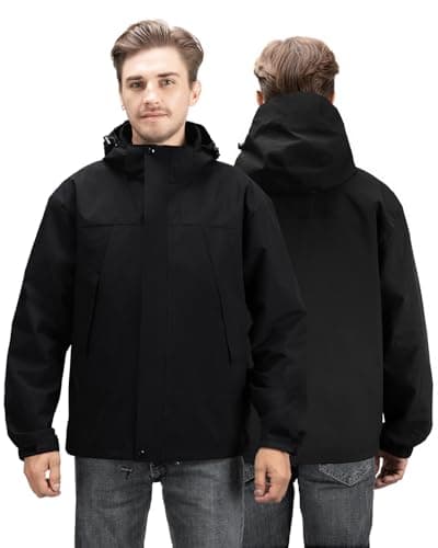 BEFAMALI Men's Waterproof 3-in-1 Ski Jacket with Hood