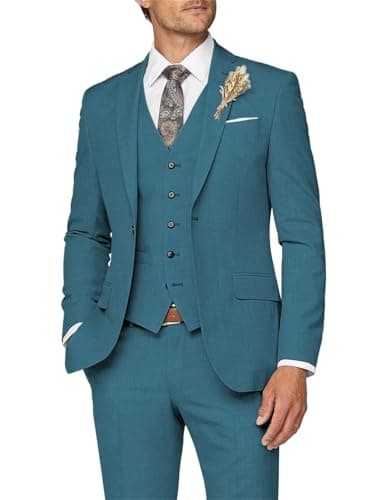 Slim Fit Men's 3 Piece Suit for Formal Events