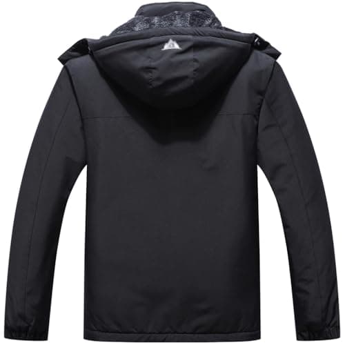 Men's Winter Mountain Coat with Fleece Lining and Hood