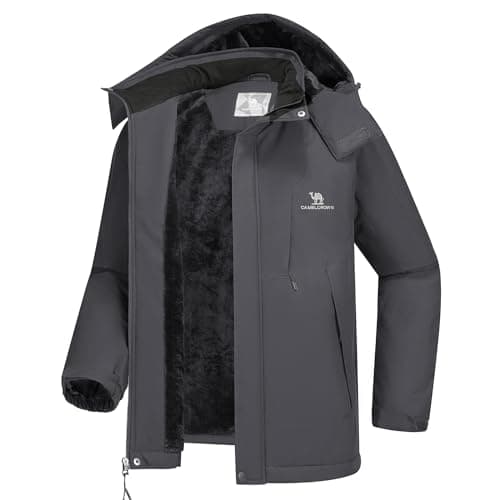 CAMEL CROWN Men's Waterproof Winter Ski Jacket for Snow Outdoor Hiking