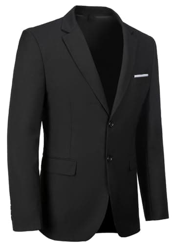 WOMS Mens Slim Fit 3 Piece Suit Set 2 Button Blazer Vest Pants