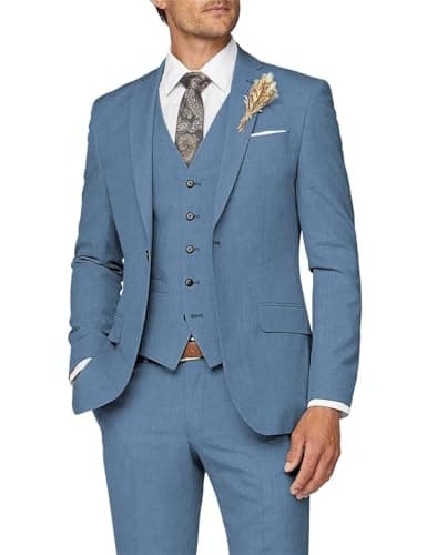 Slim Fit Men's 3 Piece Suit for Formal Events
