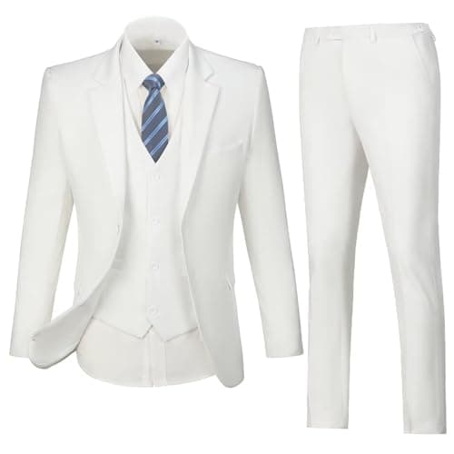Men's Slim Fit 3-Piece Suit Set for Wedding and Business