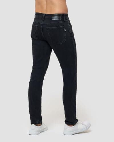 INTO THE AM Mens Legacy Stretch Denim Slim Tapered Ultra-Soft Jeans