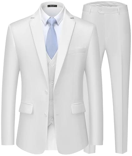 Saruit Men'sSlim Fit Tuxedo Suit 3PC 2-Button Prom Wedding Party