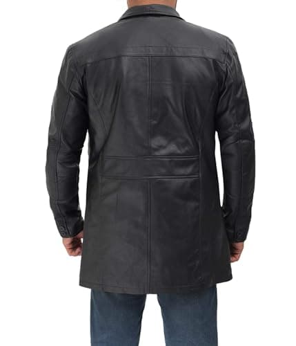 Blingsoul Black/Brown Leather Jacket for Men