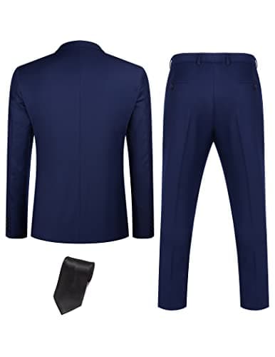 COOFANDY Men's 3-Piece Slim Fit Suit with Blazer Jacket and Pant
