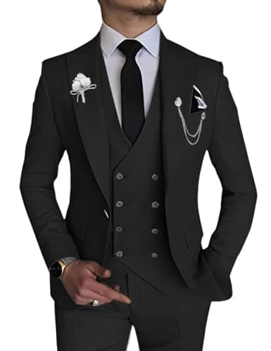 Slim Fit Double Breasted Men's Suit for Wedding and Events