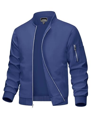 MAGCOMSEN Men's Lightweight Casual Windbreaker Jacket with 5 Pockets