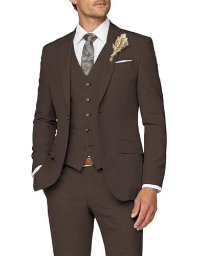 Slim Fit Men's 3 Piece Suit for Formal Events