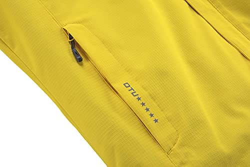 OTU Men's Lightweight Waterproof Hooded Rain Jacket for Hiking Travel