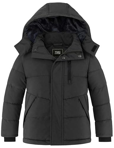 ZSHOW Boys' Warm Waterproof Fleece Snow Coat