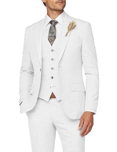 Slim Fit Men's 3 Piece Suit for Formal Events