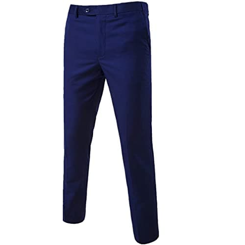 Classic Slim Fit Stretch Dress Pants for Men