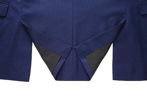 MOGU Mens Slim Fit 3 Piece Dress Suit Tuxedo One Button Side Vents