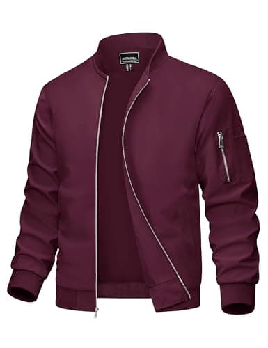 MAGCOMSEN Men's Lightweight Casual Windbreaker Jacket with 5 Pockets