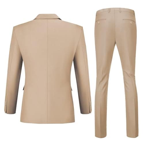 Lynerun Men's Slim Fit 2-Piece Prom Tuxedo Suit Jacket and Pants Set