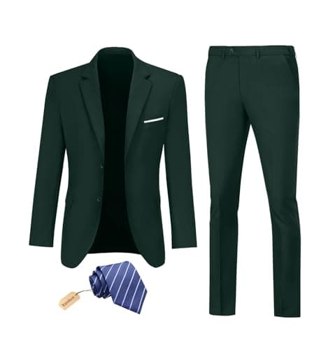 Datysum Men's 2-Piece Prom Tuxedo Suit Set with Tie