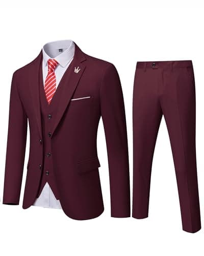 EastSide Men's Slim Fit 2 Buttons Tuxedo Suit Set