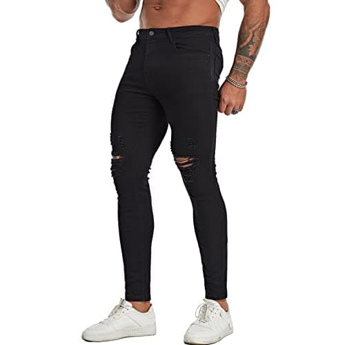 Slim Fit Ripped Distressed Jeans for Men