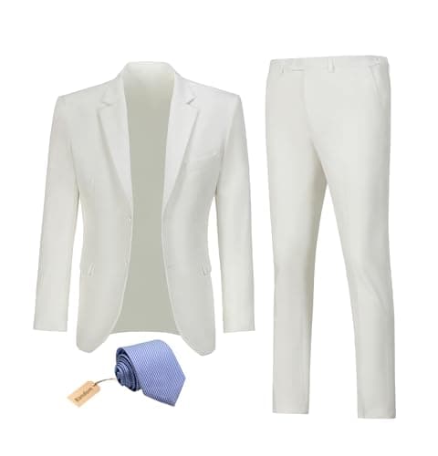 Datysum Men's 2-Piece Prom Tuxedo Suit Set with Tie