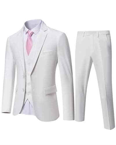YND Men's Slim Fit 3 Piece Suit Set