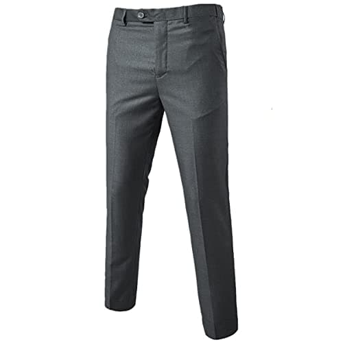 Classic Slim Fit Stretch Dress Pants for Men