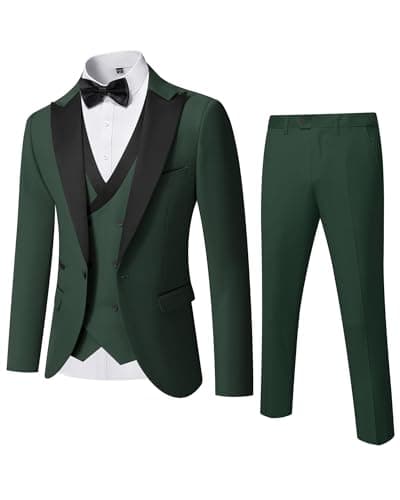 YND Men's Slim Fit Wedding Tuxedo Set with Bow Tie