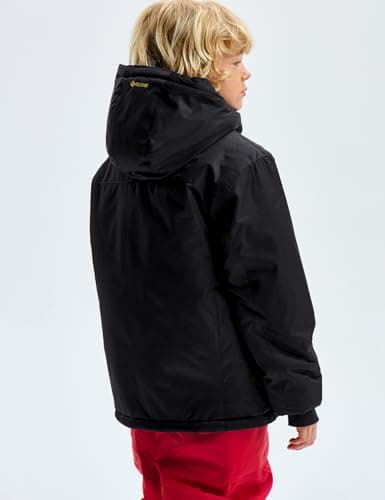 GEMYSE Boy's Black Waterproof Ski Jacket (6/7)