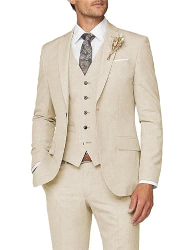Slim Fit Men's 3 Piece Suit for Formal Events