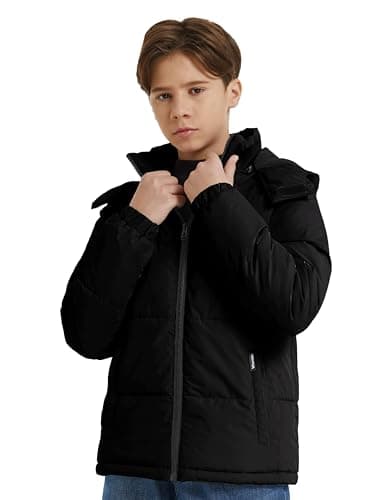 Wantdo Boys' Winter Warm Waterproof Puffer Jacket with Hood