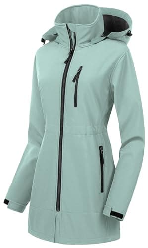 CREATMO Women's Lightweight Waterproof Softshell Tactical Jacket with Fleece Lining