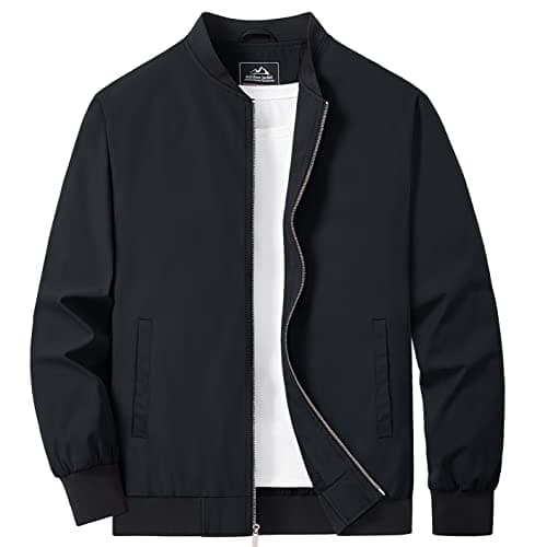 MAGCOMSEN Men's Lightweight Zip Up Windbreaker Coat with Pockets Spring Fall