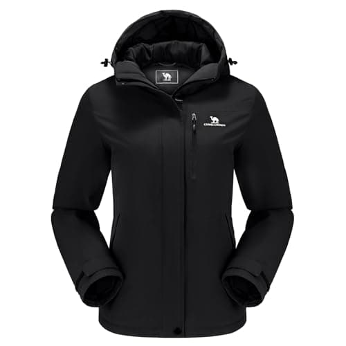 CAMEL CROWN Women's Waterproof Winter Hooded Ski Jacket Outer Warm Coat