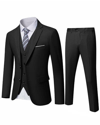 YND Men's Slim Fit 3 Piece Suit Set