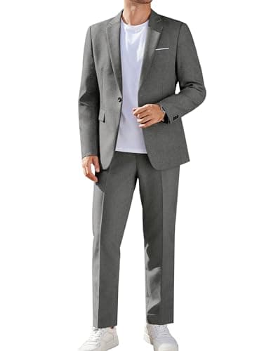 COOFANDY Men's Classic Fit 2-Piece Casual Blazer Suit Set