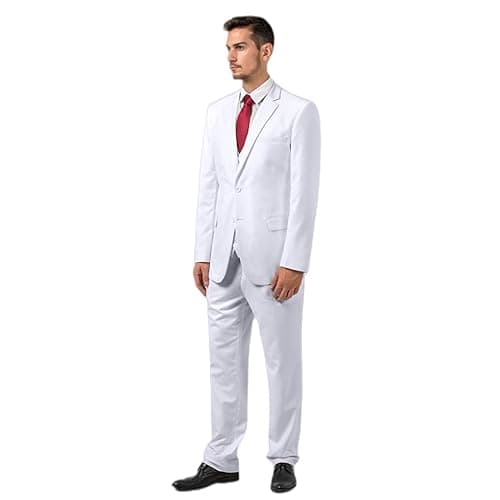 Lynerun Men's Slim Fit Suit Set for Formal Occasions