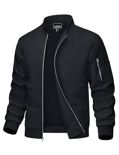 MAGCOMSEN Men's Lightweight Casual Windbreaker Jacket with 5 Pockets