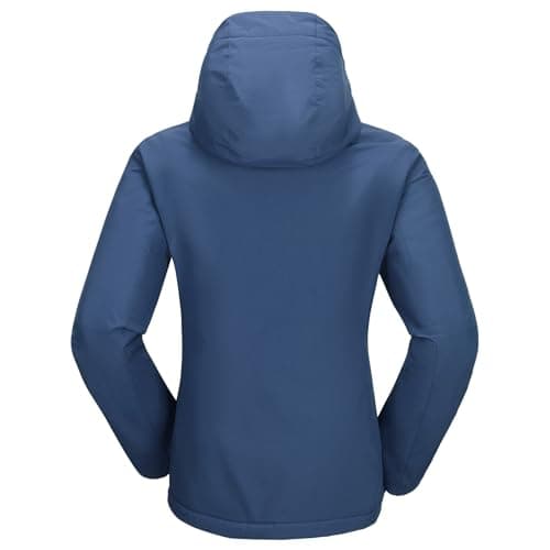 CAMEL CROWN Women's Waterproof Winter Ski Jacket Hooded Fleece Snowboarding Coat