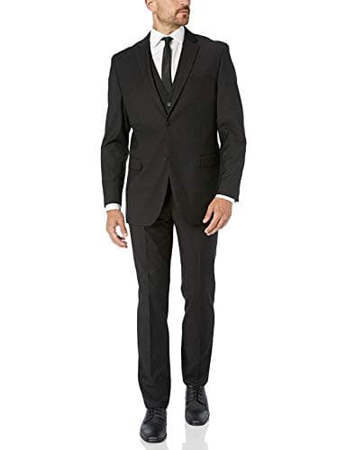 Adam Baker Men's Classic Fit 3-Piece Vested Suit Set