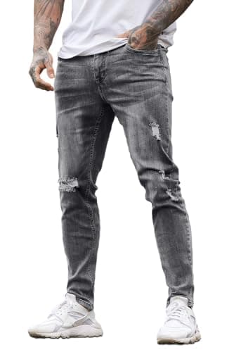 Men's Slim Fit Ripped Stretch Jeans