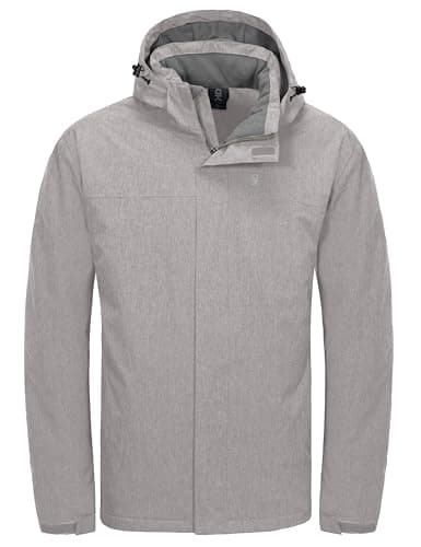 Little Donkey Andy Men's Waterproof Ski Snowboarding Windproof Jacket Warm with Detachable Hood