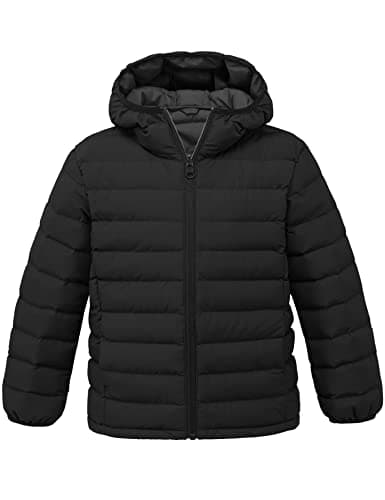 Wantdo Boys' Lightweight Winter Puffer Jacket - Waterproof & Hooded