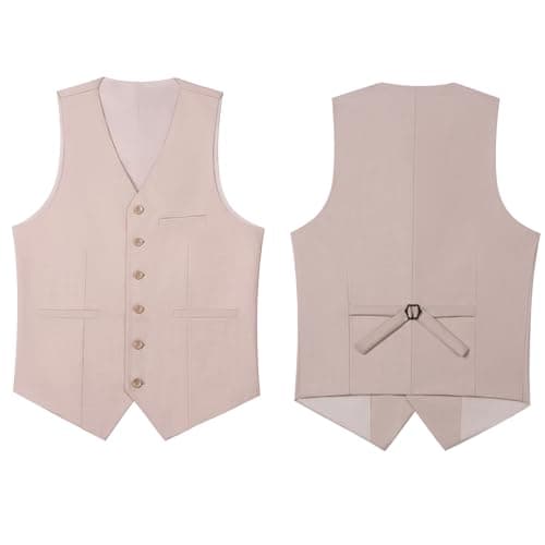 Solove-Suit Men's 3-Piece Regular Fit One-Button Formal Suit for Wedding