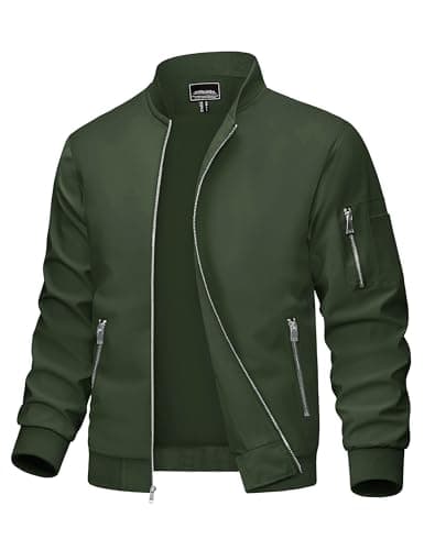 MAGCOMSEN Men's Lightweight Casual Windbreaker Jacket with 5 Pockets