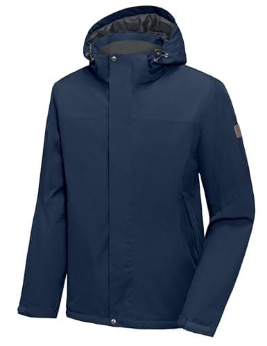 Little Donkey Andy Men's Waterproof Ski Snowboarding Windproof Jacket Warm with Detachable Hood
