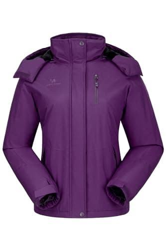 CAMELSPORTS Women's Waterproof Snow Ski Fleece Coat Winter Windproof Insulated Jacket Hooded